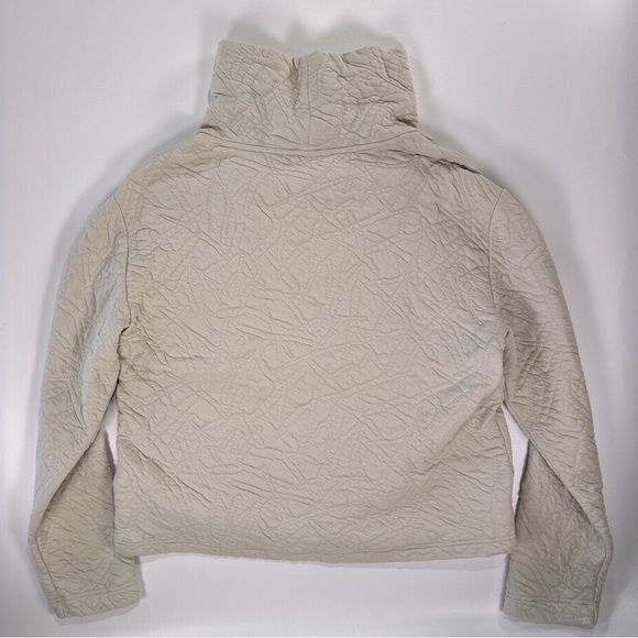 Indyeva Women Relevo Textured Funnel Neck Sweater Beige large - Picture 7 of 10